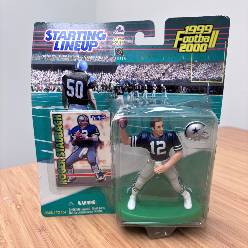 Starting Lineup Roger Staubach Action Figure Men OS Dallas Cowboys Blue 1999 NFL